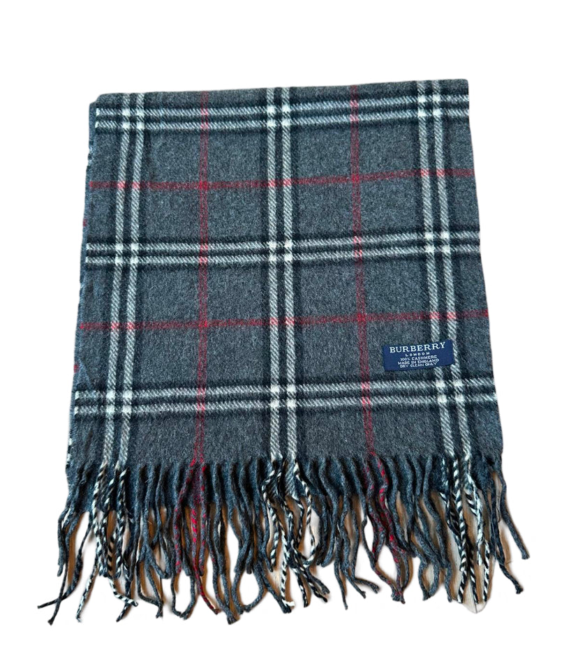 VINTAGE BURBERRY SCARF GREY