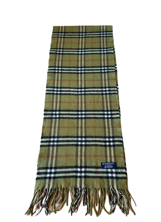 VINTAGE BURBERRY SCARF GREEN