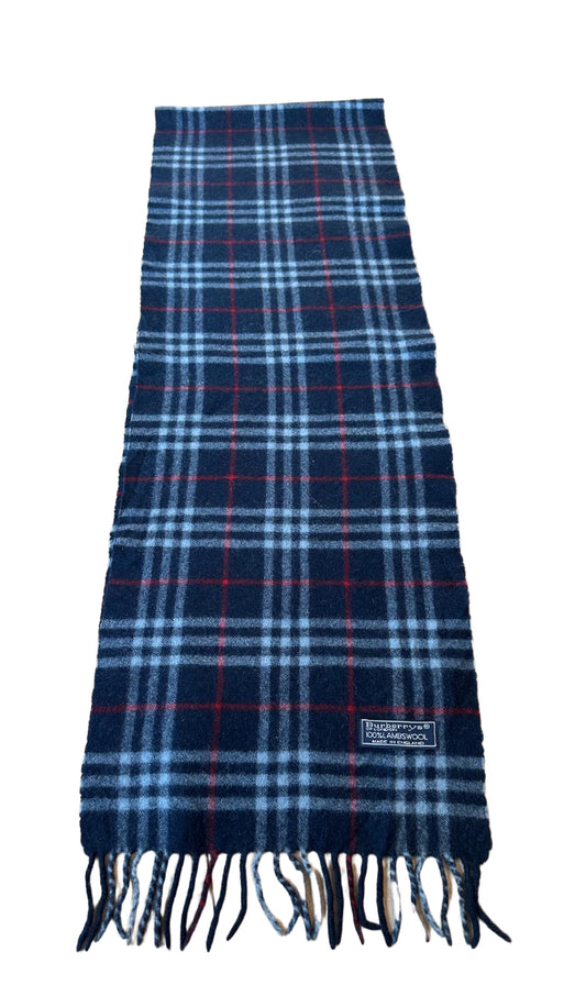 VINTAGE BURBERRY SCARF DARK BLUE