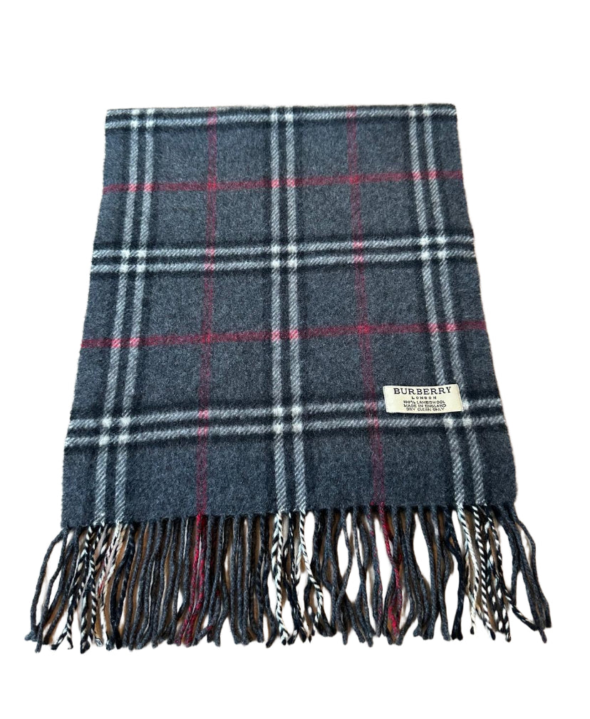 VINTAGE BURBERRY SCARF GREY