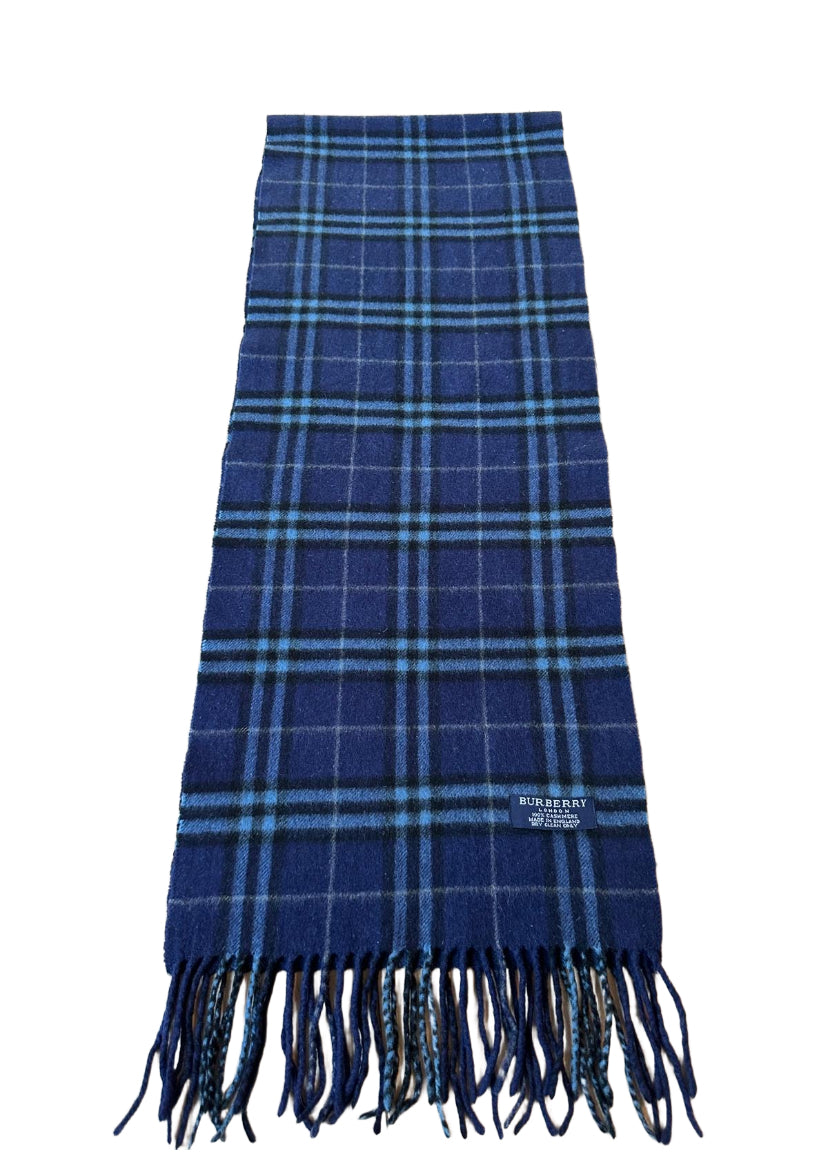 VINTAGE BURBERRY SCARF BLUE